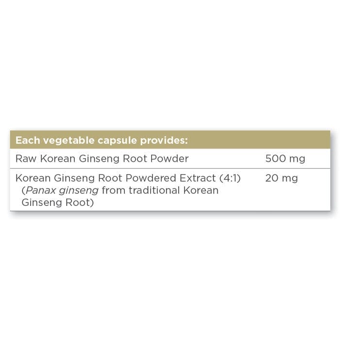 Solgar® Korean Ginseng Vegetable Capsules - Pack of 50 Solgar