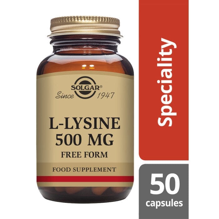 Solgar® L-Lysine 500 mg Vegetable Capsules - Pack of 50 Solgar