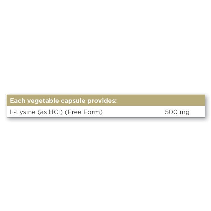 Solgar® L-Lysine 500 mg Vegetable Capsules - Pack of 50 Solgar