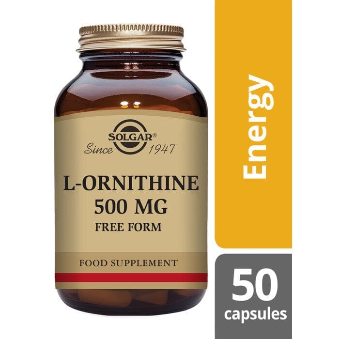 Solgar® L-Ornithine 500 mg Vegetable Capsules - Pack of 50 Solgar