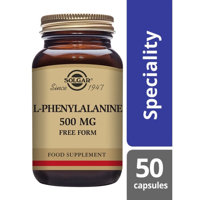 Solgar® L-Phenylalanine 500 mg Vegetable Capsules - Pack of 50 Solgar