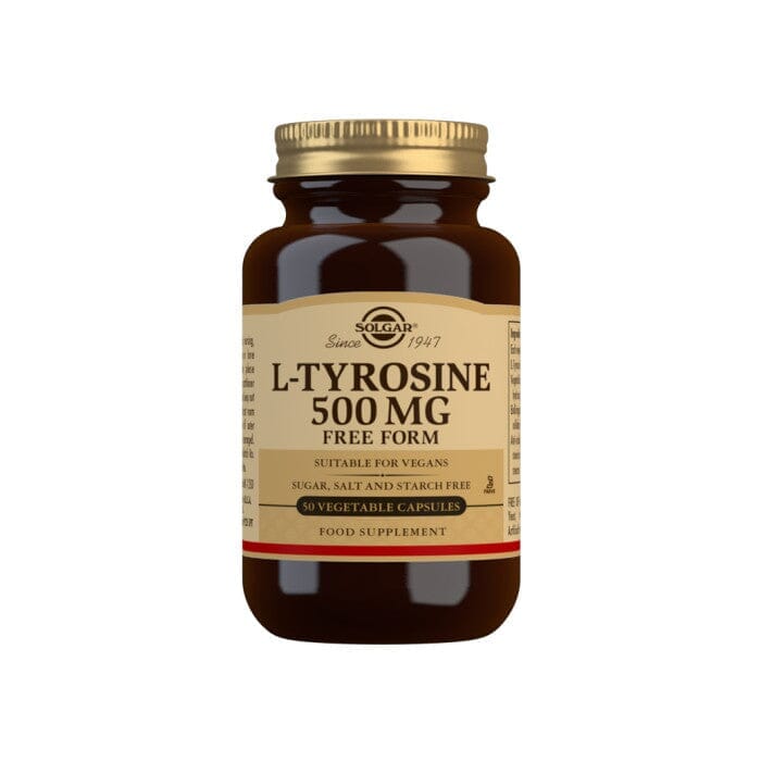 Solgar® L-Tyrosine 500 mg Vegetable Capsules - Pack of 50 Solgar