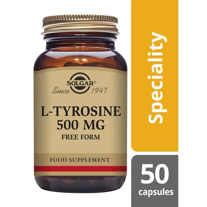 Solgar® L-Tyrosine 500 mg Vegetable Capsules - Pack of 50 Solgar