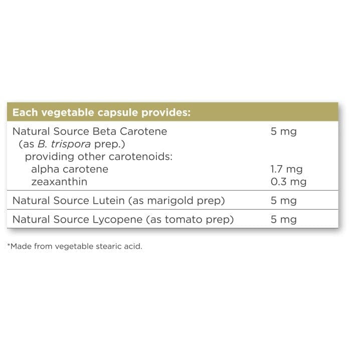 Solgar® Lutein Lycopene Carotene Complex Vegetable Capsules - Pack of 30 Solgar