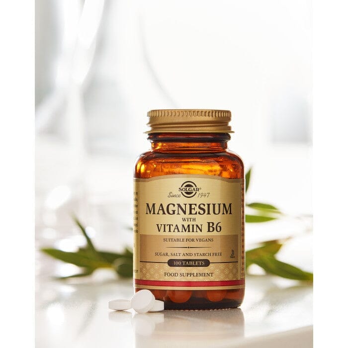 Solgar® Magnesium with Vitamin B6 Tablets - Pack of 100 Solgar