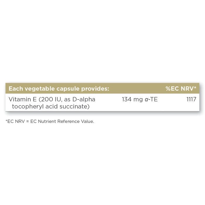 Solgar® Natural Source Dry Vitamin E 134 mg (200 IU) Vegetable Capsules - Pack of 50 Solgar
