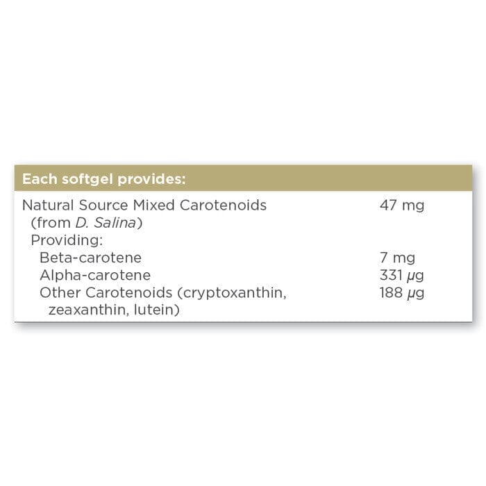 Solgar® Natural Source Oceanic Beta Carotene Softgels - Pack of 60 Solgar