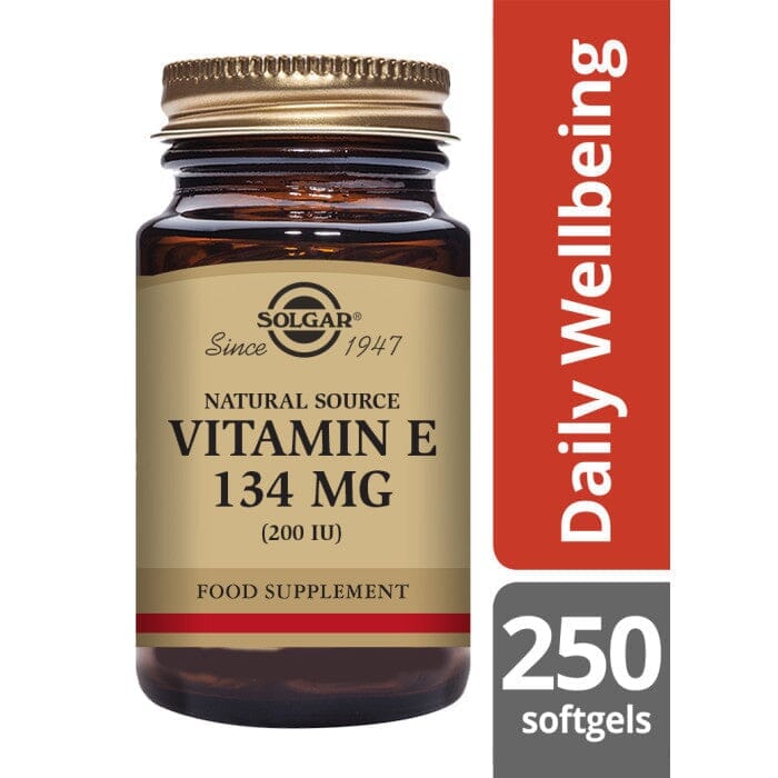 Solgar® Natural Source Vitamin E 134 mg (200 IU) Softgels - Pack of 250 Solgar