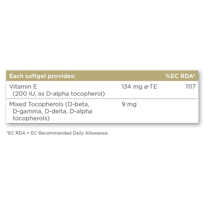 Solgar® Natural Source Vitamin E 134 mg (200 IU) Softgels - Pack of 50 Solgar