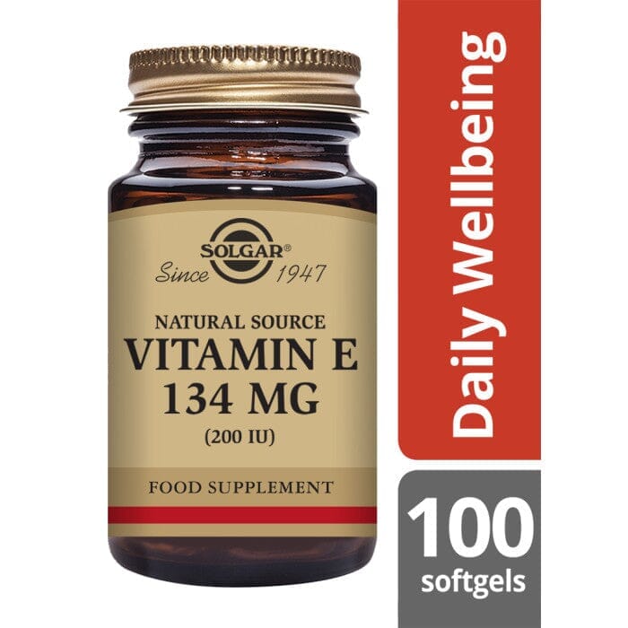 Solgar® Natural Source Vitamin E 134 mg (200 IU) Vegetable Softgels - Pack of 50 Solgar