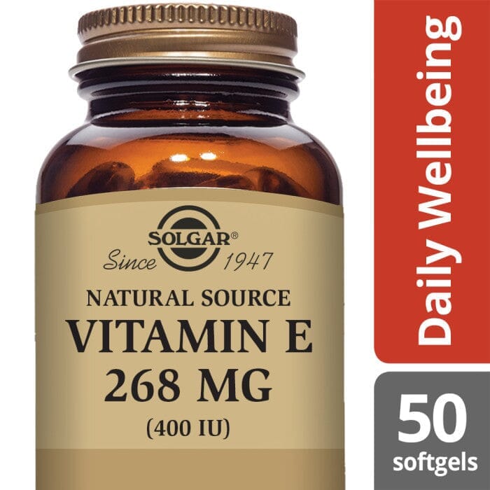 Solgar® Natural Source Vitamin E 268 mg (400 IU) Softgels - Pack of 50 Solgar