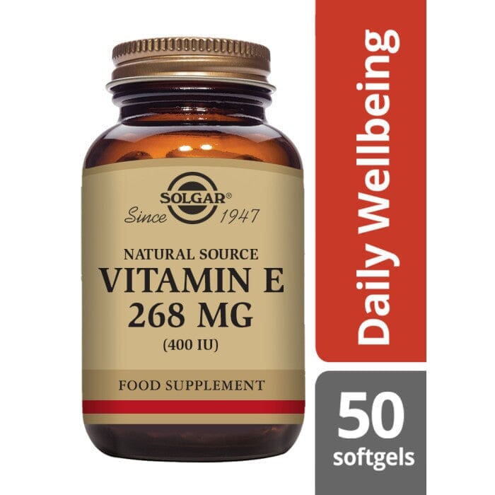 Solgar® Natural Source Vitamin E 268 mg (400 IU) Softgels - Pack of 50 Solgar