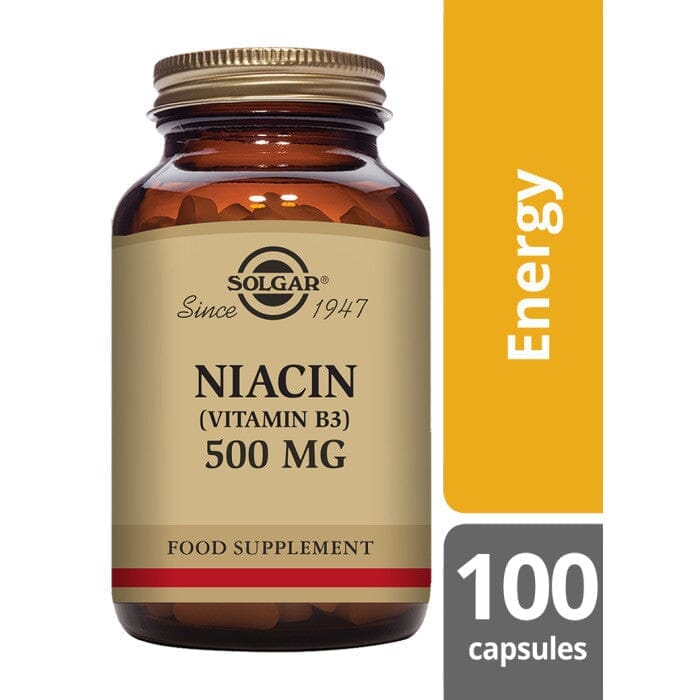 Solgar® Niacin (Vitamin B3) 500 mg Vegetable Capsules - Pack of 100 Solgar