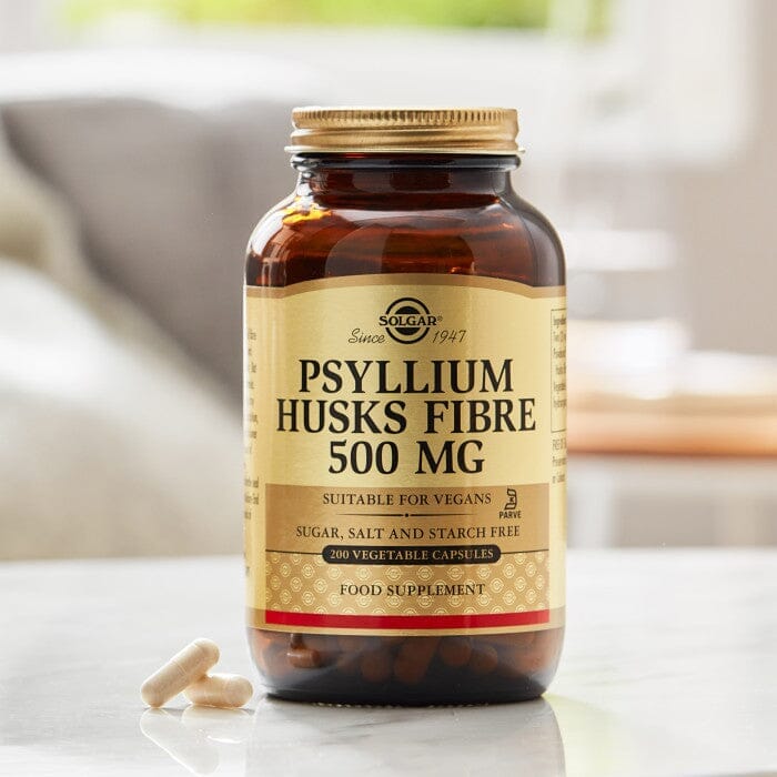 Solgar® Psyllium Husks Fibre 500 mg Vegetable Capsules - Pack of 200 Solgar