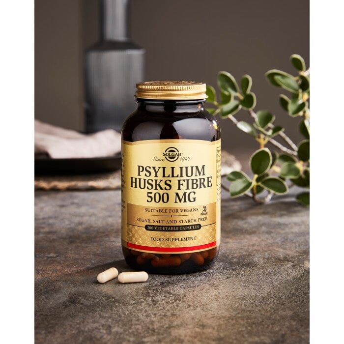 Solgar® Psyllium Husks Fibre 500 mg Vegetable Capsules - Pack of 200 Solgar