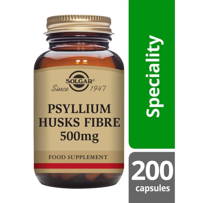 Solgar® Psyllium Husks Fibre 500 mg Vegetable Capsules - Pack of 200 Solgar