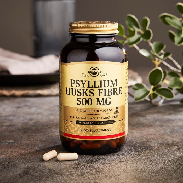 Solgar® Psyllium Husks Fibre 500 mg Vegetable Capsules - Pack of 200 Solgar