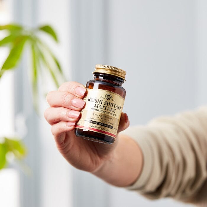 Solgar® Reishi Shiitake Maitake Mushroom Extract Vegetable Capsules - Pack of 50 Solgar