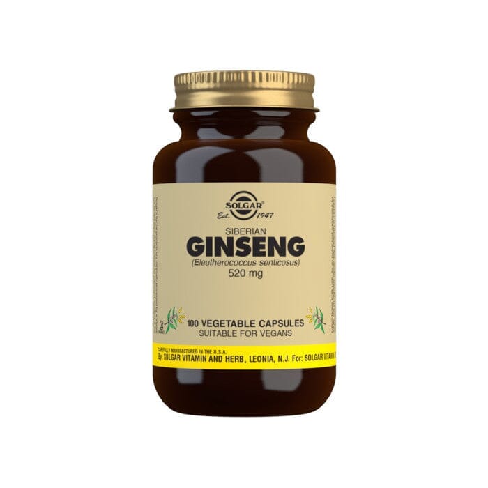 Solgar® Siberian Ginseng 520 mg Vegetable Capsules - Pack of 100 Solgar