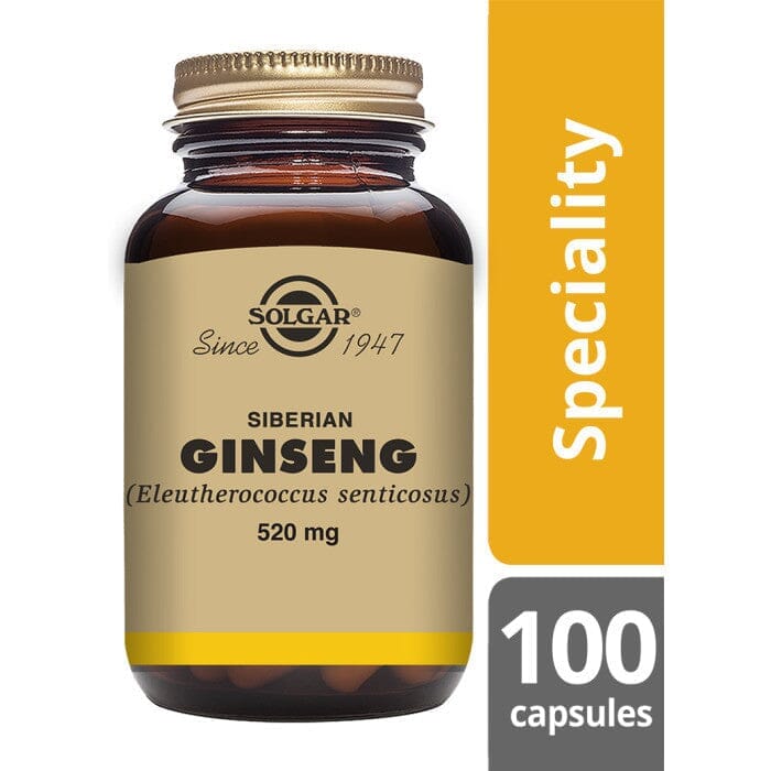 Solgar® Siberian Ginseng 520 mg Vegetable Capsules - Pack of 100 Solgar