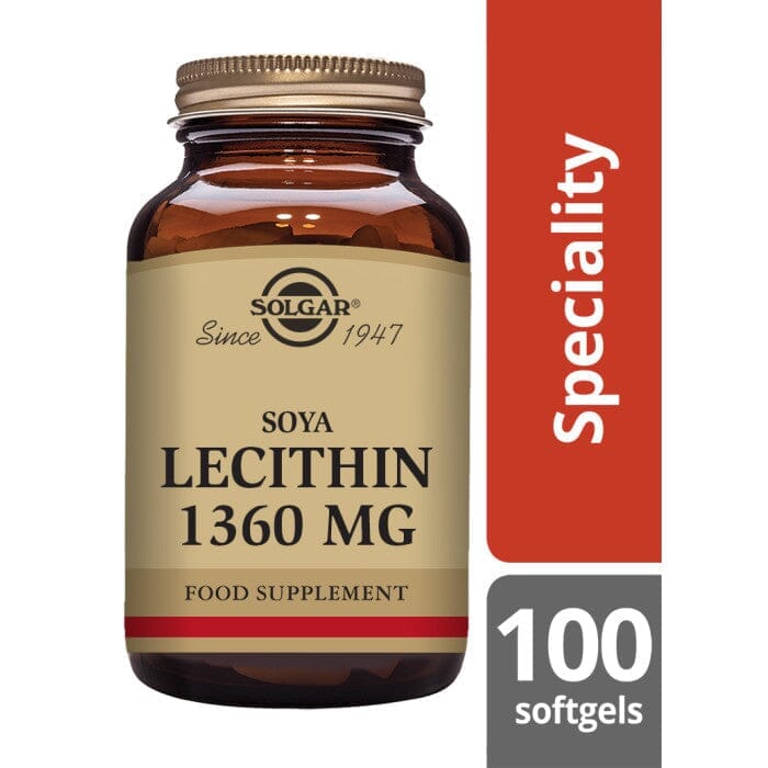 Solgar® Soya Lecithin 1360 mg Softgels - Pack of 100 Solgar