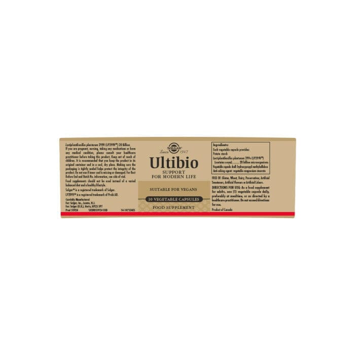 Solgar® Ultibio Vegetable Capsules - Pack of 30 Solgar