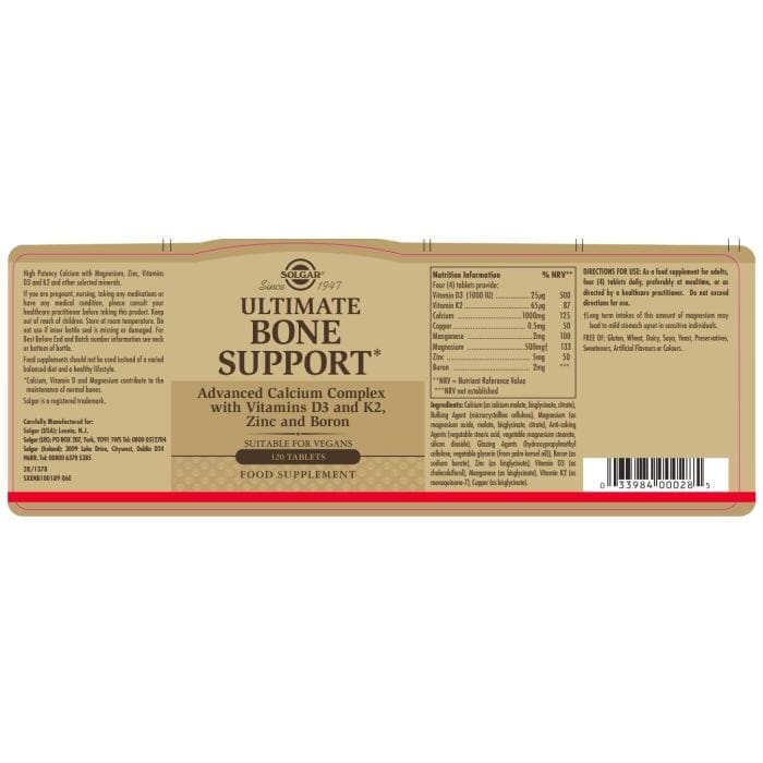 Solgar® Ultimate Bone Support Tablets - Pack of 120 Solgar