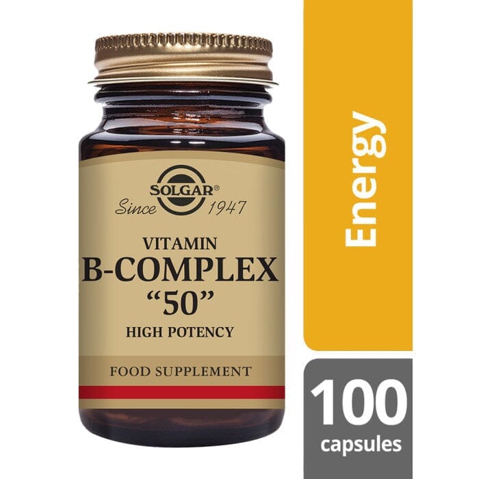 Solgar® Vitamin B-Complex "50" High Potency Vegetable Capsules - Pack of 100 Solgar