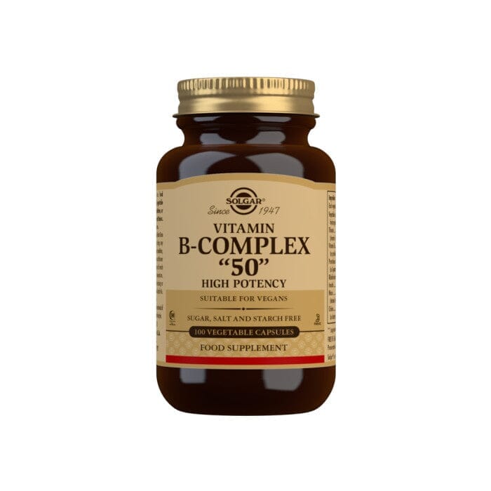 Solgar® Vitamin B-Complex "50" High Potency Vegetable Capsules - Pack of 100 Solgar