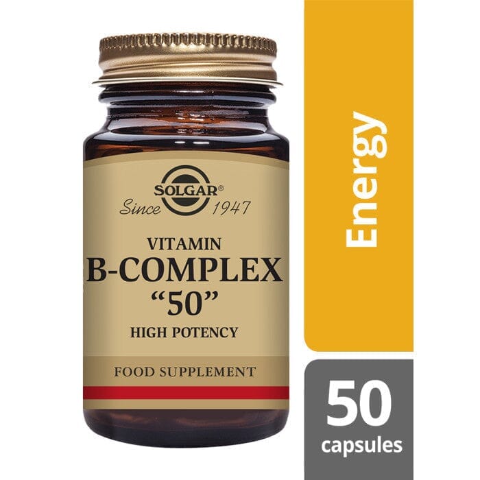 Solgar® Vitamin B-Complex ''50'' High Potency Vegetable Capsules - Pack of 50 Solgar