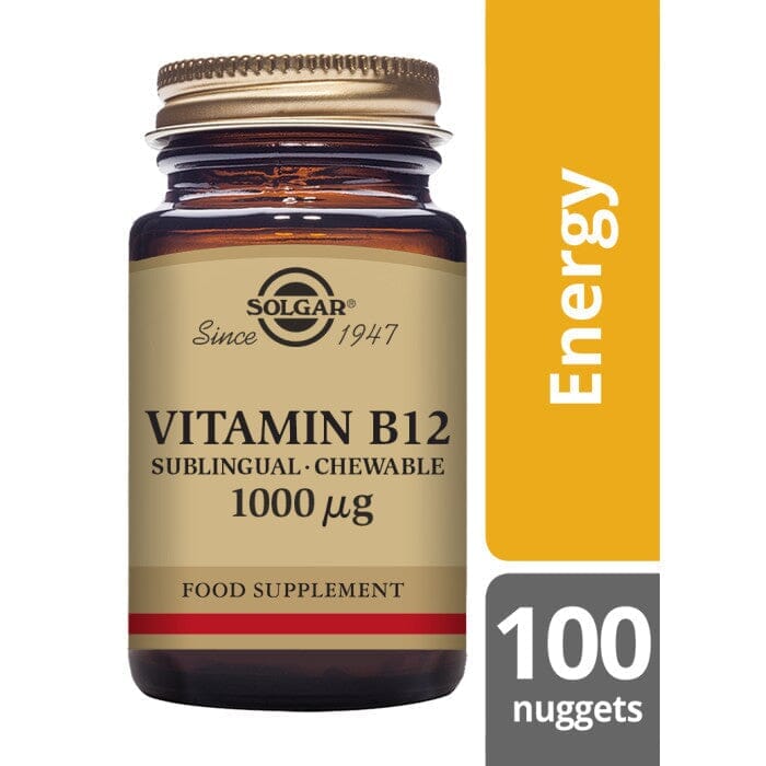 Solgar® Vitamin B12 1000 µg Sublingual - Chewable Nuggets - Pack of 100 Solgar