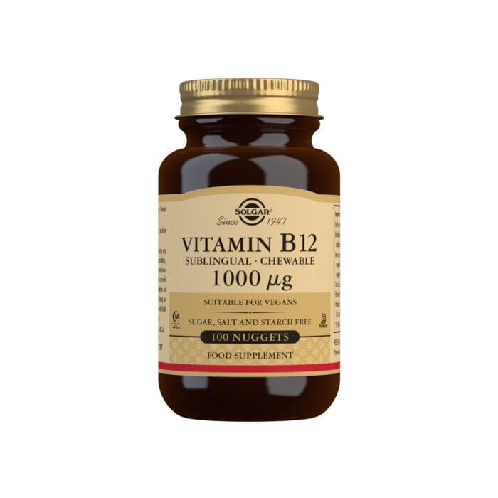 Solgar® Vitamin B12 1000 µg Sublingual - Chewable Nuggets - Pack of 100 Solgar