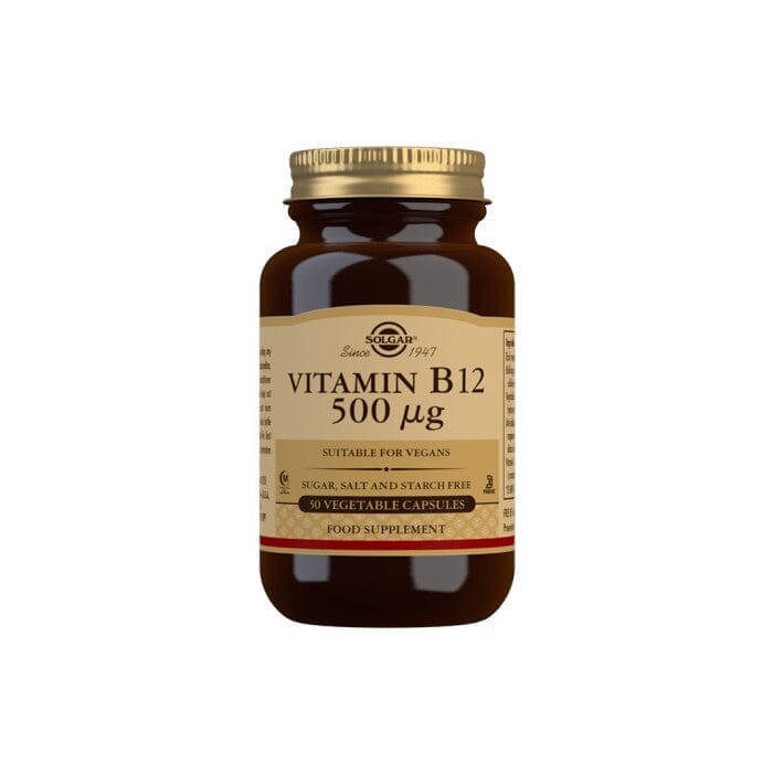 Solgar® Vitamin B12 500 µg Vegetable Capsules - Pack of 50 Solgar