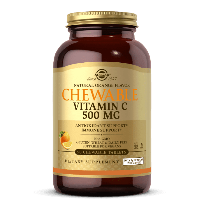 Solgar® Vitamin C 500 mg Chewable Tablets - Orange Flavor Solgar
