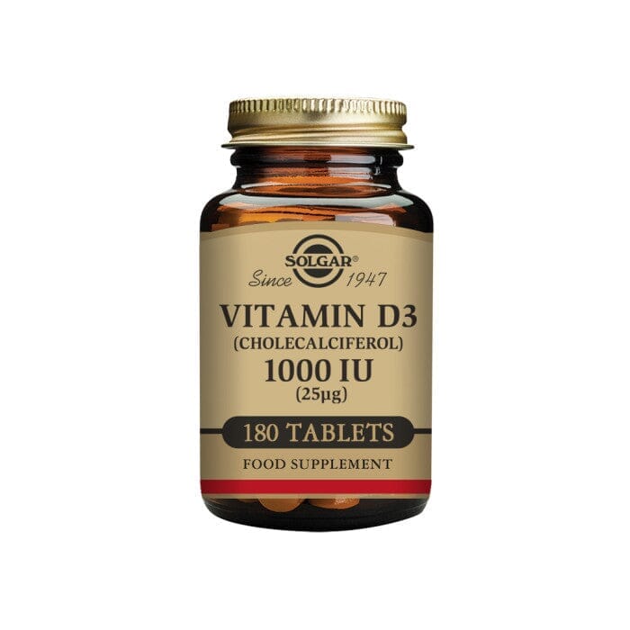 Solgar® Vitamin D3 (Cholecalciferol) 1000 IU (25 µg) Tablets - Pack of 180 Solgar