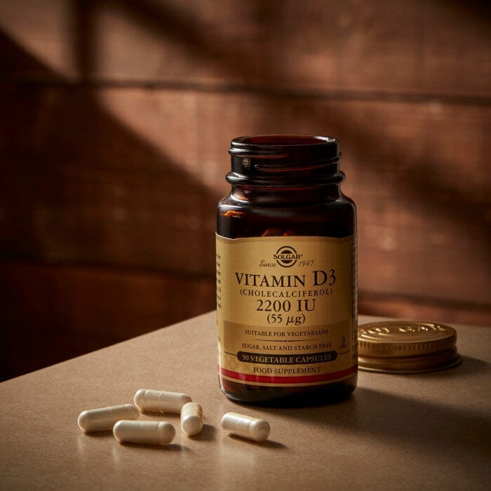 Solgar® Vitamin D3 (Cholecalciferol) 2200IU (55 µg) Vegetable Capsules - Pack of 100 Solgar