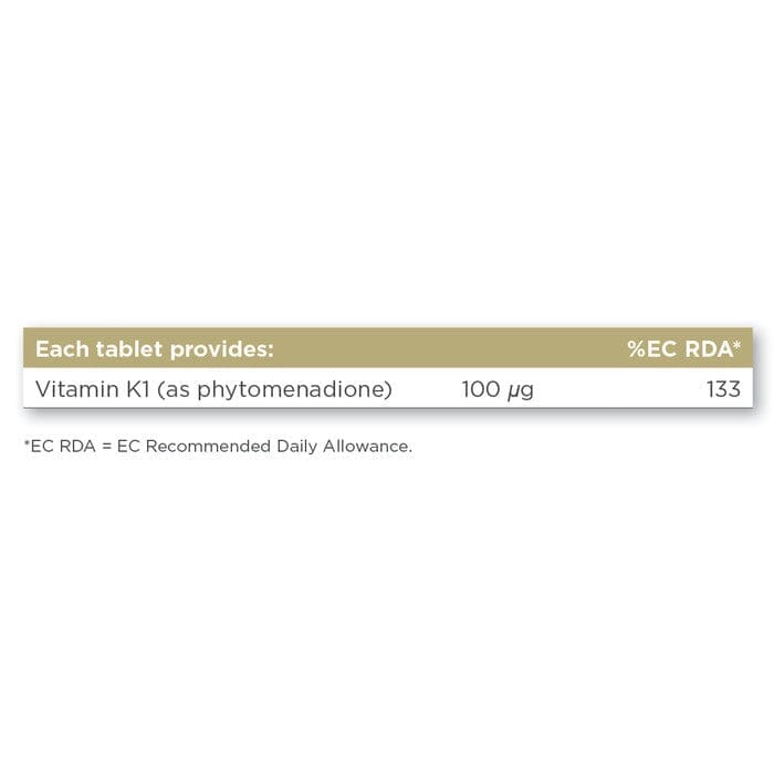 Solgar® Vitamin K1 (Phytomenadione) 100 µg Tablets - Pack of 100 Solgar