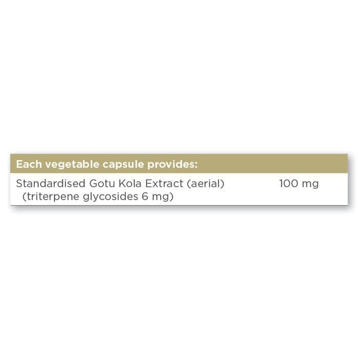 Standardised Gotu Kola Aerial Extract Vegatable Capsules- Pack of 100 Solgar