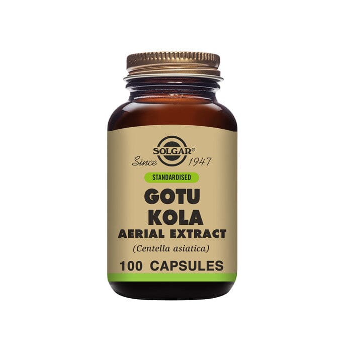 Standardised Gotu Kola Aerial Extract Vegatable Capsules- Pack of 100 Solgar