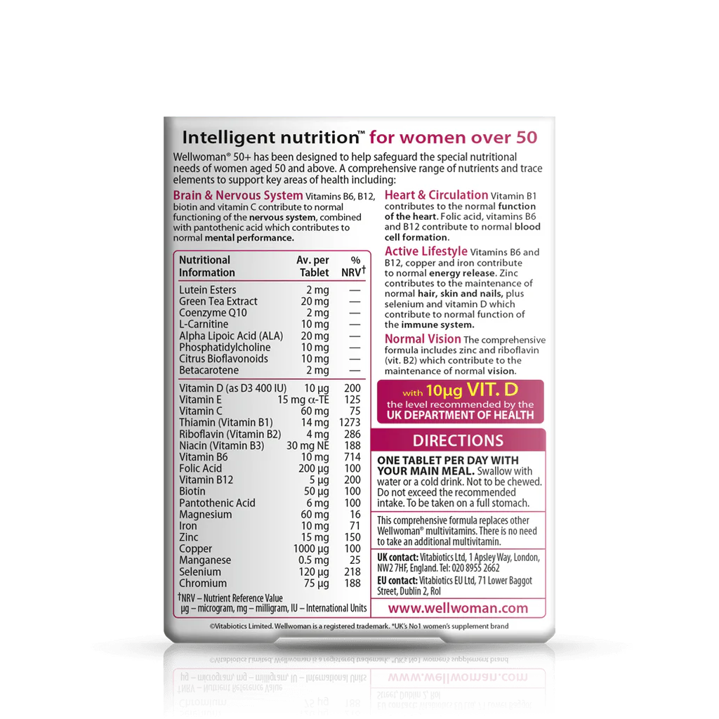 Vitabiotics Wellwoman 50+ Tablets 30 Vitabiotics
