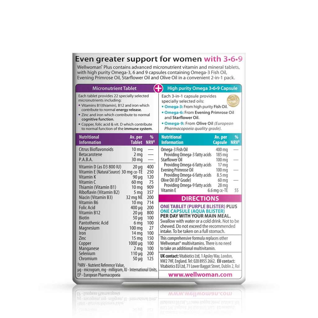 Vitabiotics Wellwoman Plus 56 Tablets/Capsules Vitabiotics