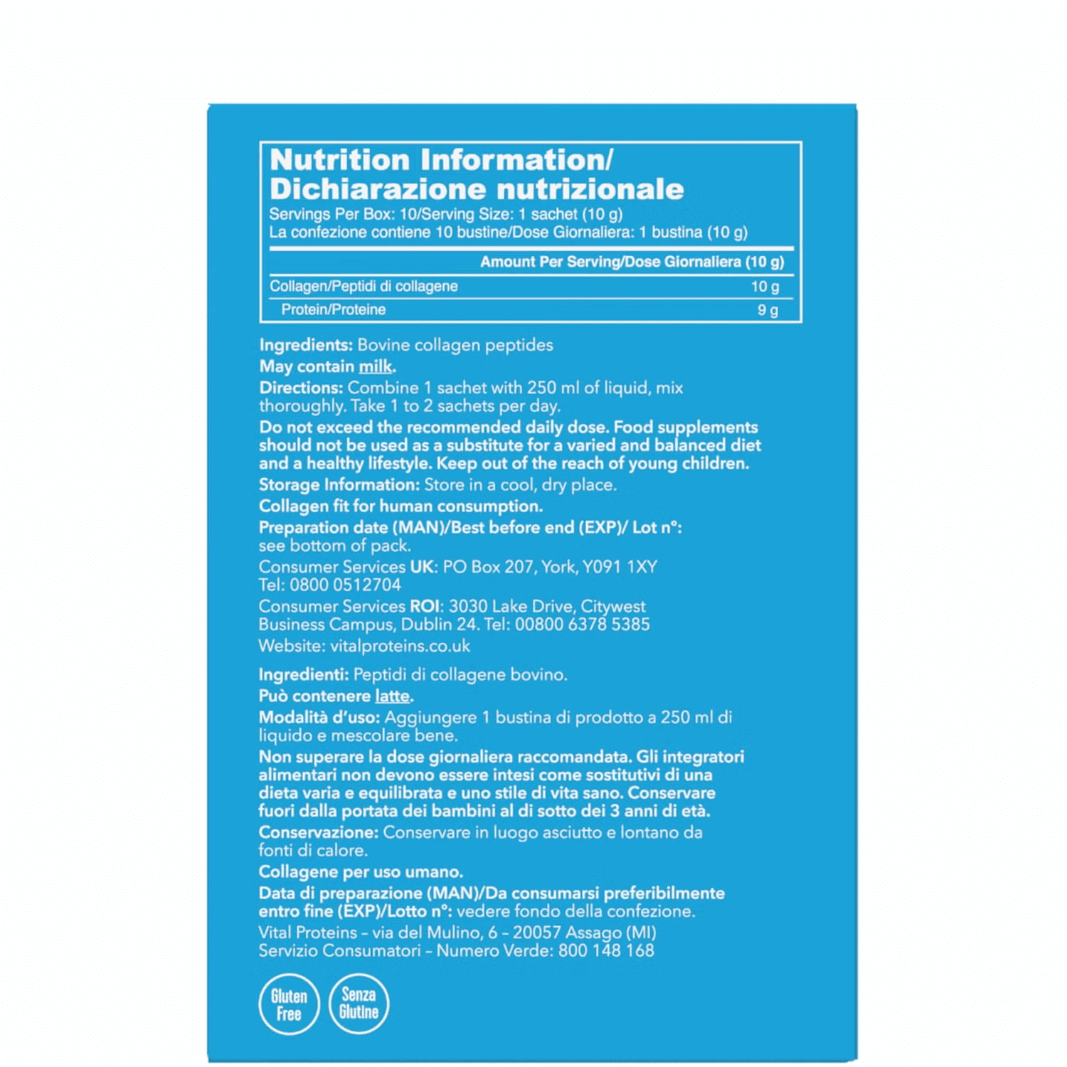 Vital Proteins Collagen Peptides 10X10g Sachets Vital Proteins