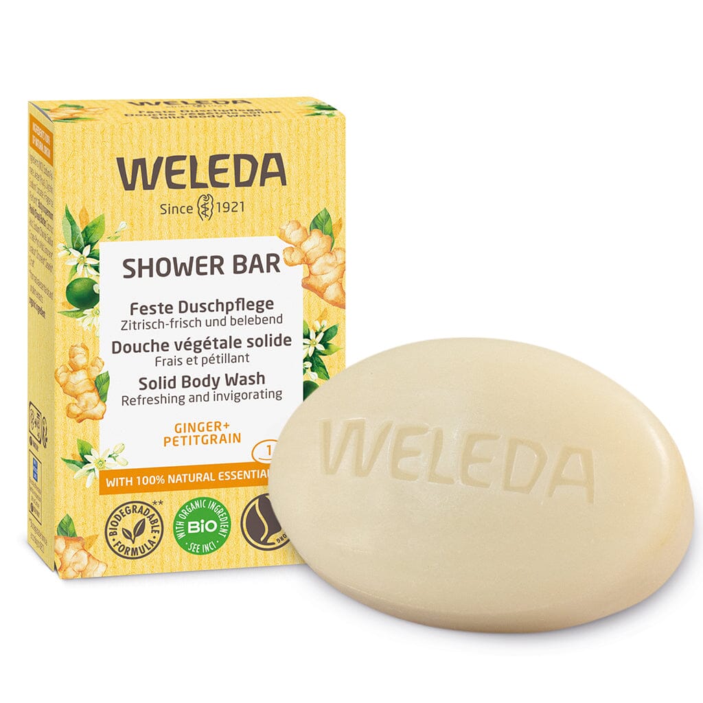 Weleda Shower Bar Solid Body Wash Ginger & Petitgrain 75g