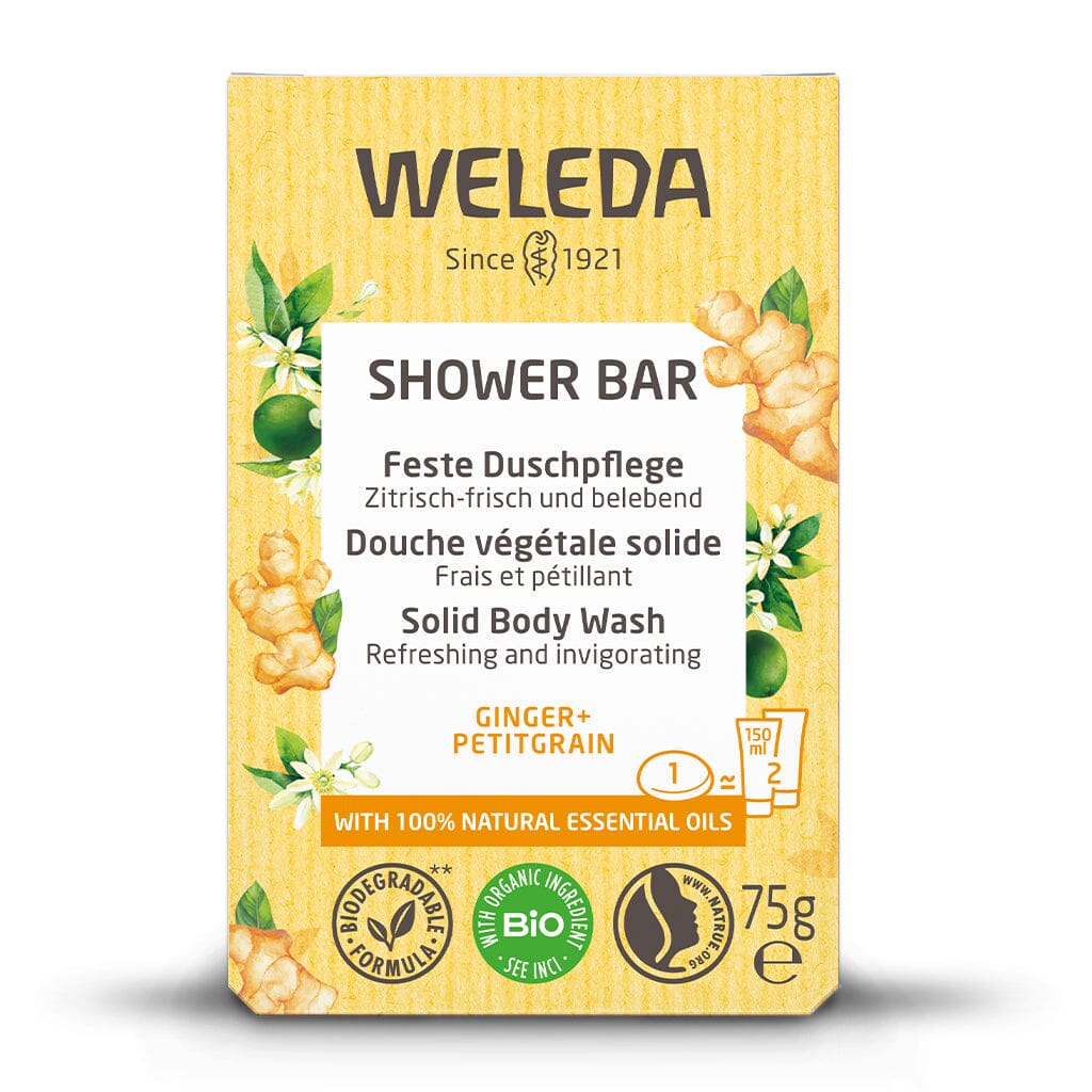 Weleda Shower Bar Solid Body Wash Ginger & Petitgrain 75g