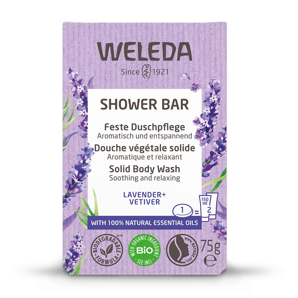 Weleda Shower Bar Solid Body Wash Lavender & Vetiver 75g