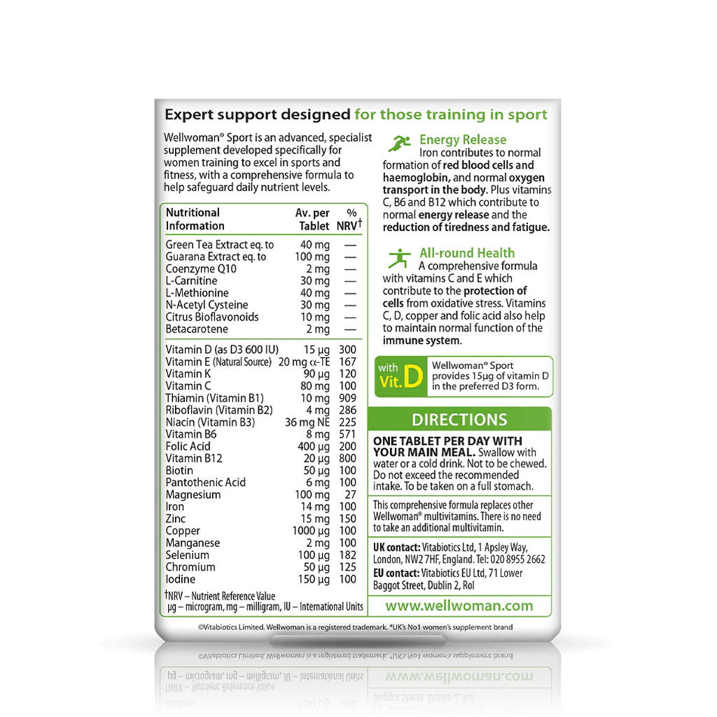 Wellwoman Sport & Fitness Tablets 30 Vitabiotics