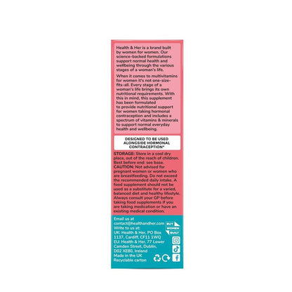 Health & Her Contraceptive Multivitamin Supplement 60s