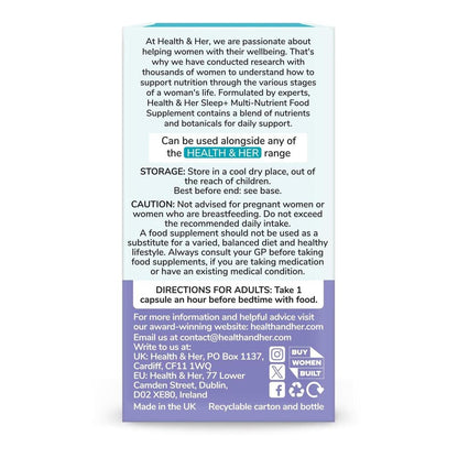 Health & Her Sleep+ Supplement 30s
