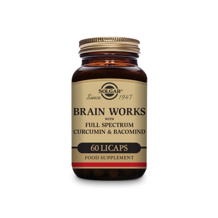 Brain Works with Full Spectrum Curcumin & BacoMind Solgar 