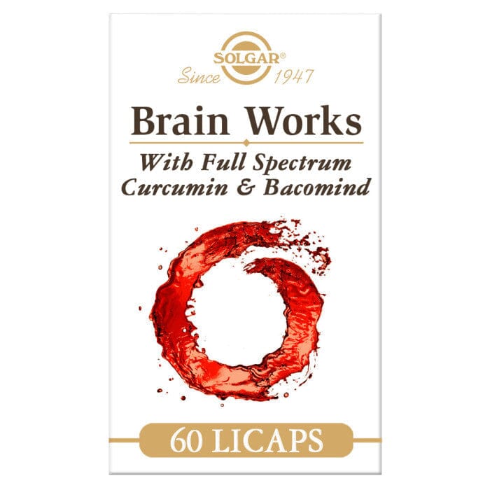 Brain Works with Full Spectrum Curcumin & BacoMind Solgar 